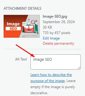 alt text seo