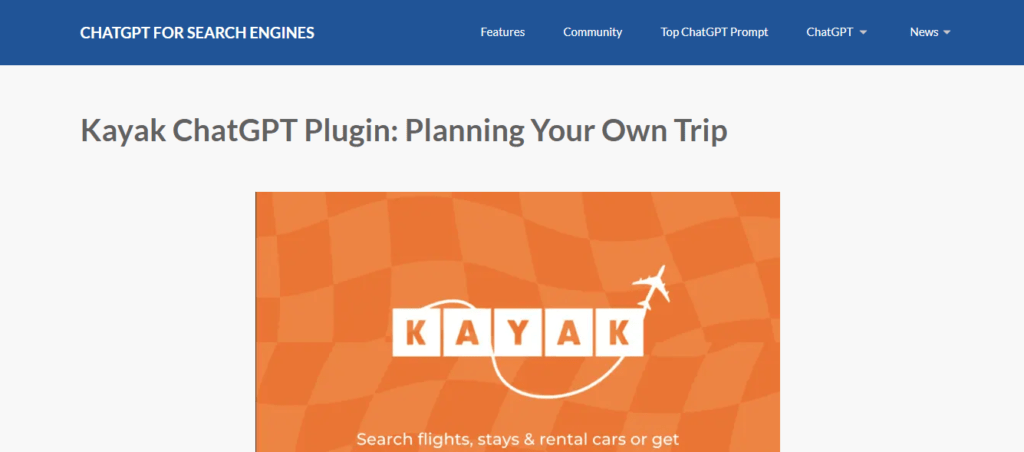 Kayak Plugin