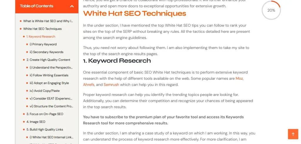 white hat seo techniques