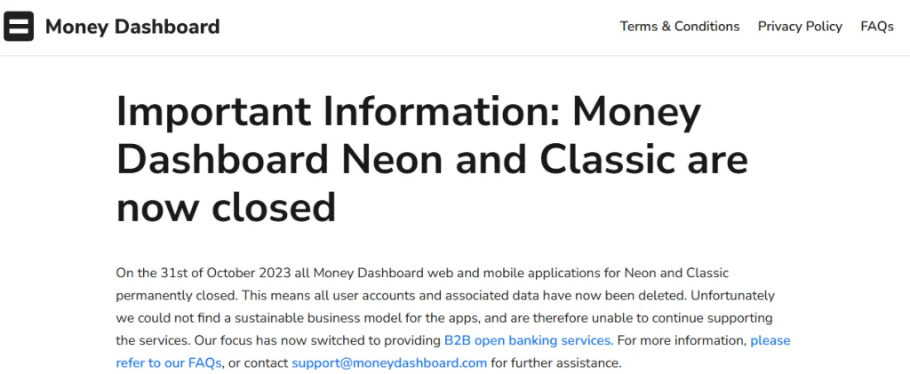 Money Dashboard  